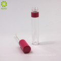 empty plastic cosmetic packaging liquid clear lipstick tube